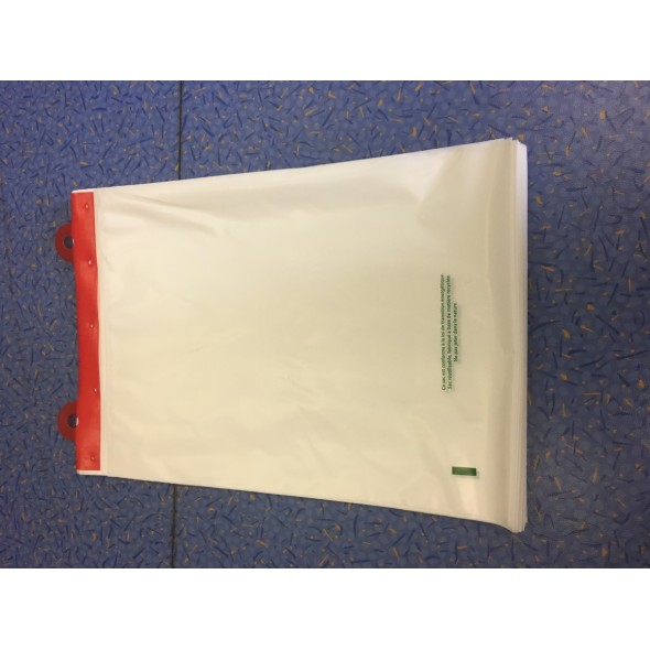 Sac plastique blanc 35x50 cm 50 microns (200 pièces)
