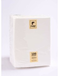 Serviette blanc ouate de cellulose 39x30 cm (100 pièces)