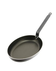 Poêle ovale aluminium Revêtement anti-adhésif 36x26 cm Choc Resto Induction De Buyer
