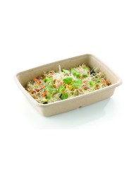 Barquette rectangulaire beige 23x16x5 cm 95 cl Be Pulp (75 pièces)