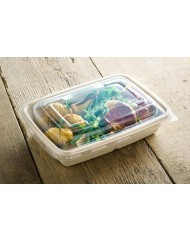 Barquette rectangulaire beige 23x16x5 cm 95 cl Be Pulp (75 pièces)