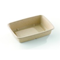 Barquette rectangulaire beige 23x16x5 cm 95 cl Be Pulp (75 pièces)
