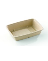 Barquette rectangulaire beige 23x16x5 cm 95 cl Be Pulp (75 pièces)