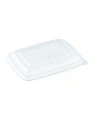 Couvercle pour barquette rectangulaire transparent 23,2x17,2x2,2 cm Be Pulp (75 pièces)