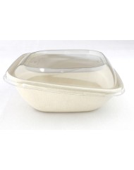 Saladier incliné carré beige 18,4x18,6x7,7 cm 75 cl Be Pulp (50 pièces)