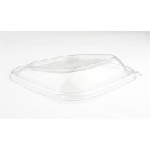 Couvercle pour saladier incliné carré transparent 19,2x19,2x3,8 cm Be Pulp (50 pièces)