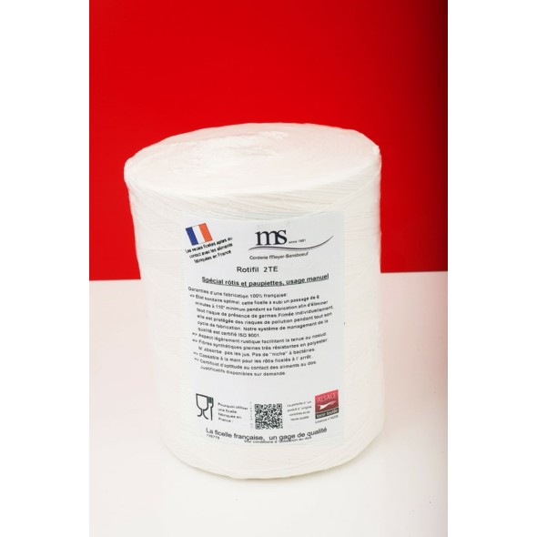 Ficelle alimentaire blanc plastique
