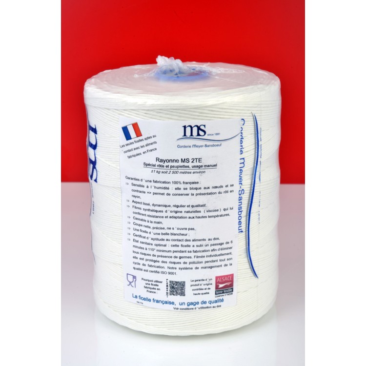 Ficelle alimentaire blanc plastique