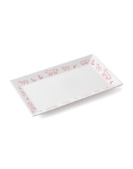 Plat rectangulaire blanc mélamine 26 cm Plastorex