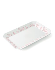 Plat rectangulaire blanc mélamine 34 cm Plastorex