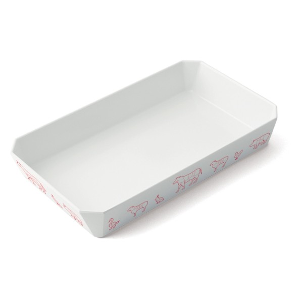 Plat rectangulaire blanc mélamine 29,5 cm Plastorex