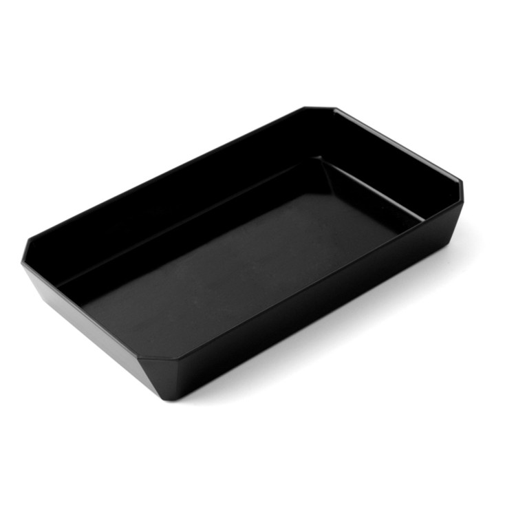 Plat rectangulaire noir mélamine 29,5 cm Plastorex