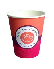 Gobelet orange carton Ø 7 cm 15 cl Hot Cup Huhtamaki (100 pièces)