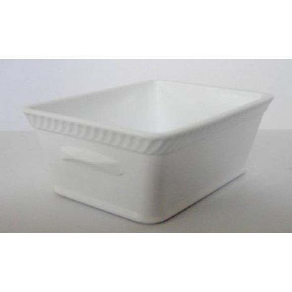 Terrine rectangulaire blanc polypropylène (pp) 106x80 mm