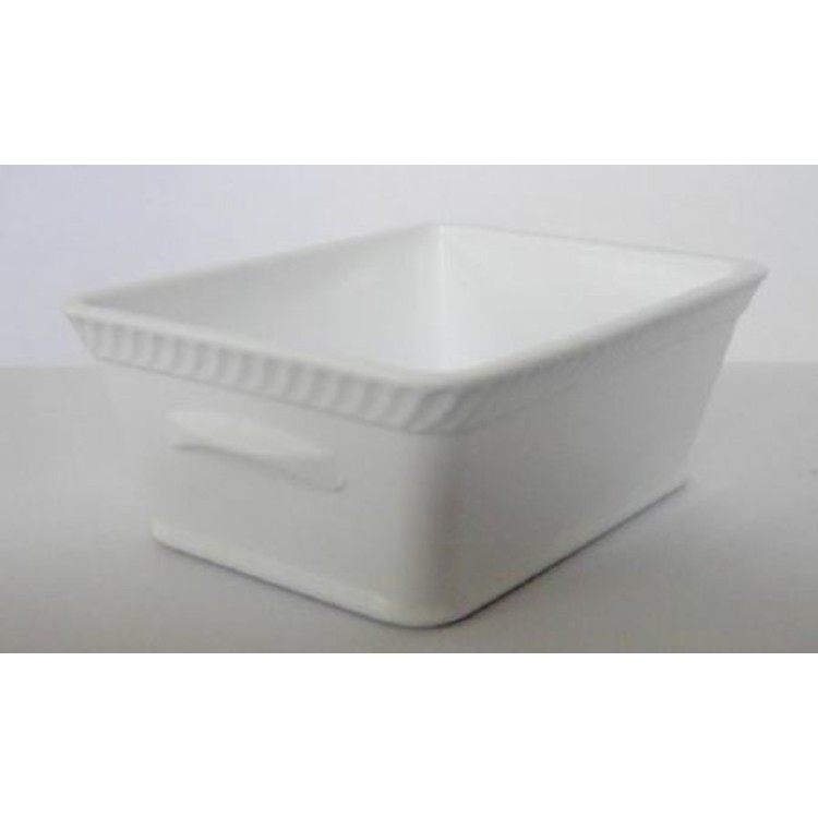 Terrine rectangulaire blanc polypropylène (pp) 106x80 mm