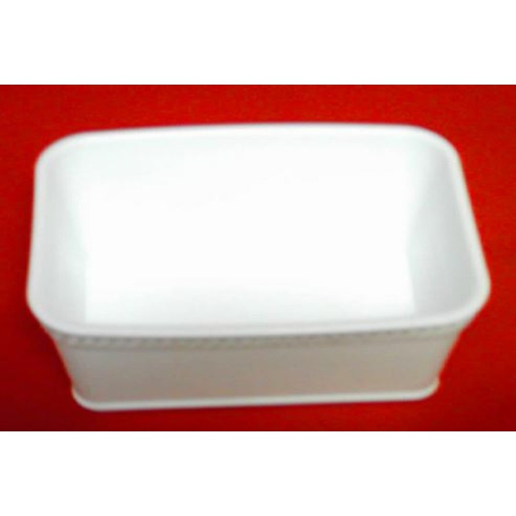 Terrine rectangulaire blanc polypropylène (pp) 140x102 mm