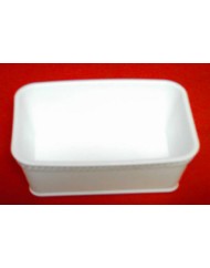 Terrine rectangulaire blanc polypropylène (pp) 140x102 mm