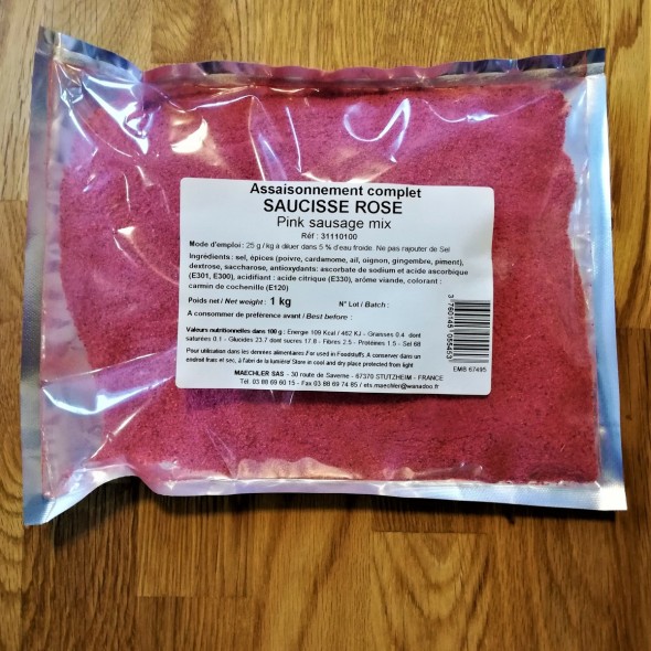 Complet saucisse rose rose sachet