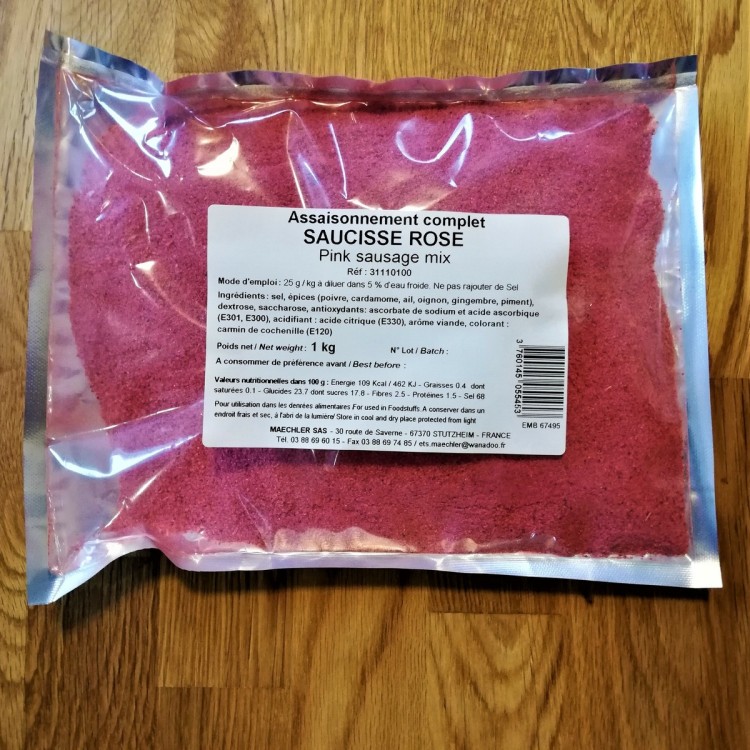 Complet saucisse rose rose sachet