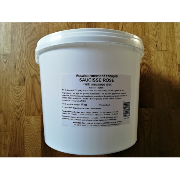 Complet saucisse rose rose seau