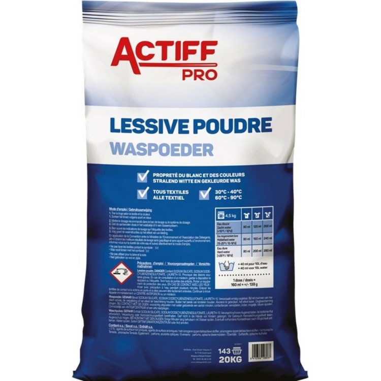 Lessive poudre tous textiles 20kg