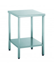 Table inox 60 cm x 85 cm Sans dosseret Avec étagère Tournus