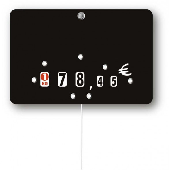 étiquette rectangulaire noir uni 70x105 mm Bequet (10 pièces)