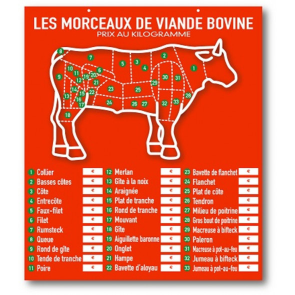 Tableau rectangulaire rouge 60x52 cm Presto Bequet