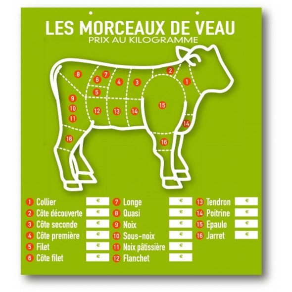 Tableau rectangulaire vert 49x45 cm Presto Bequet