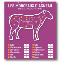 Tableau rectangulaire violet 49x45 cm Presto Bequet