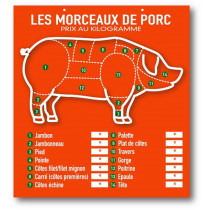 Tableau rectangulaire orange 49x45 cm Presto Bequet