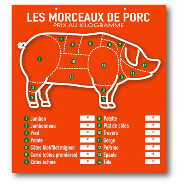 Tableau rectangulaire orange 49x45 cm Presto Bequet