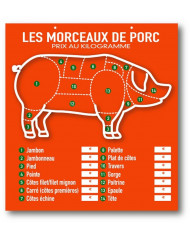 Tableau rectangulaire orange 49x45 cm Presto Bequet