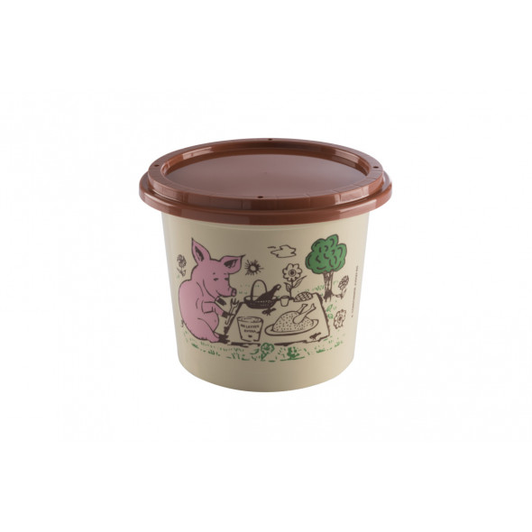 Pot avec couvercle beige Ø 113,1 mm 50 m³ Carty (250 pièces)