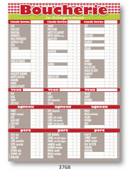 Panneau affichage tarif rectangulaire gris 90x70 cm Olga Bequet