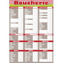 Panneau affichage tarif rectangulaire gris 57x40 cm Olga Bequet