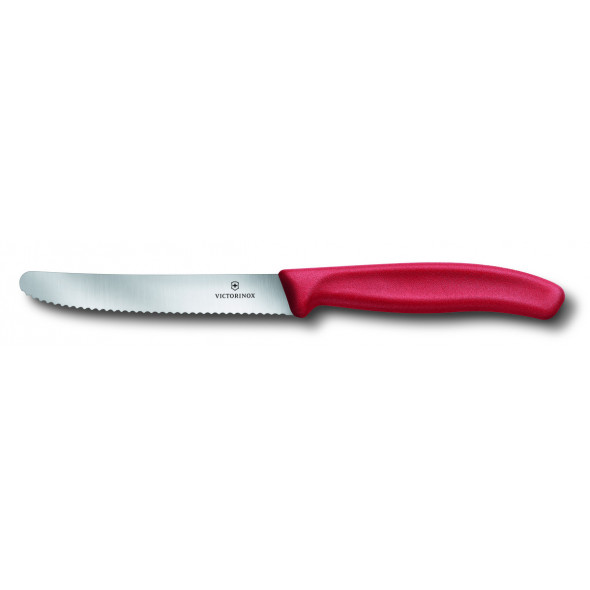 Couteau à tomate 11 cm inox plastique crantée Victorinox