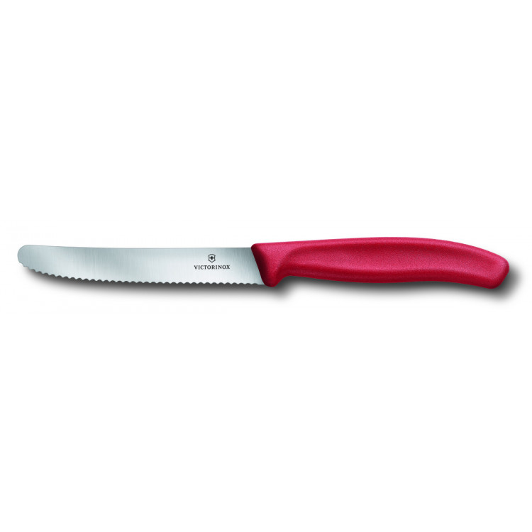 Couteau à tomate 11 cm inox plastique crantée Victorinox