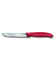 Couteau à tomate 11 cm inox plastique crantée Victorinox