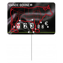 étiquette rectangulaire bœuf preto 8x12 cm Presto Bequet (10 pièces)
