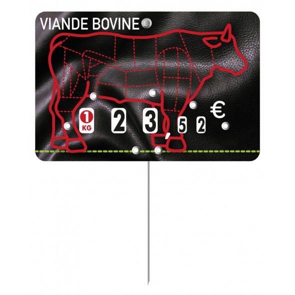 étiquette rectangulaire bœuf preto 8x12 cm Presto Bequet (10 pièces)