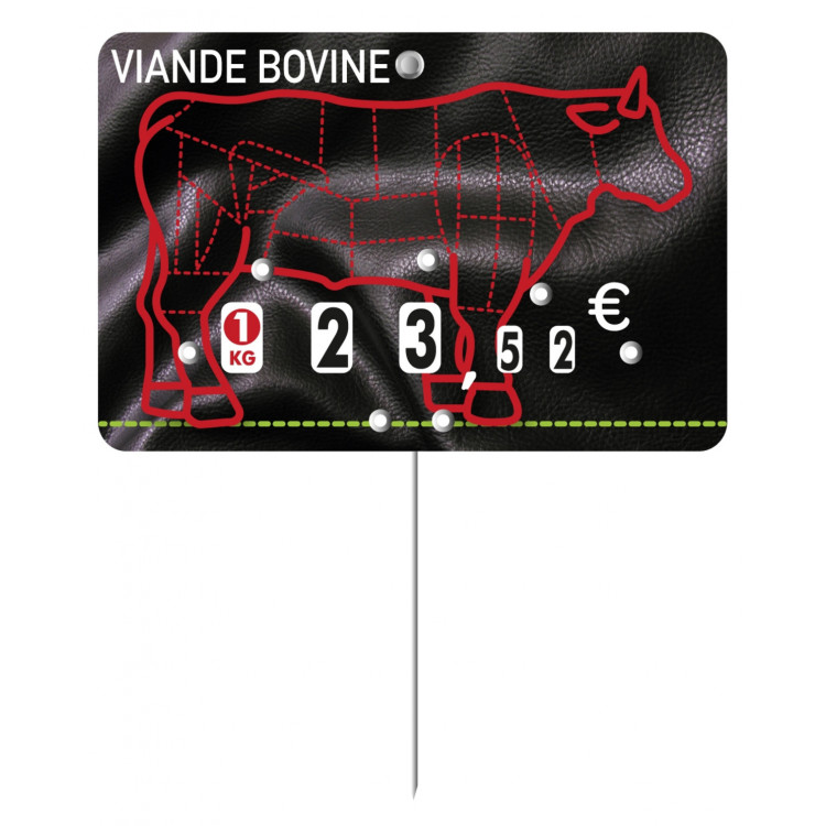 étiquette rectangulaire bœuf preto 8x12 cm Presto Bequet (10 pièces)