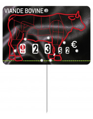 étiquette rectangulaire bœuf preto 8x12 cm Presto Bequet (10 pièces)