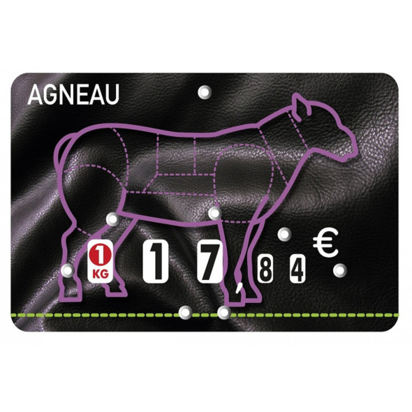 étiquette agneau rectangulaire Agneau 80x120 mm Bequet (10 pièces)