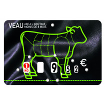 étiquette veau rectangulaire Veau 80x120 mm Bequet (10 pièces)