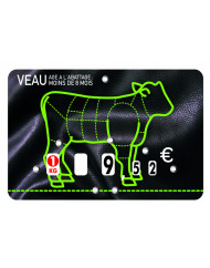 étiquette veau rectangulaire Veau 80x120 mm Bequet (10 pièces)