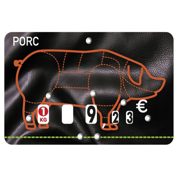 étiquette porc rectangulaire Porc 80x120 mm Bequet (10 pièces)