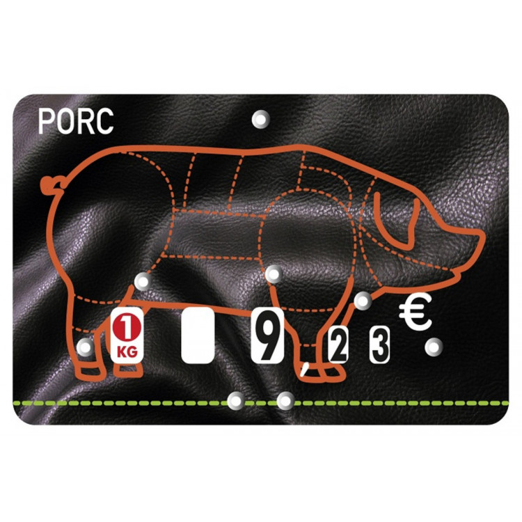 étiquette porc rectangulaire Porc 80x120 mm Bequet (10 pièces)