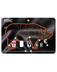 étiquette porc rectangulaire Porc 80x120 mm Bequet (10 pièces)