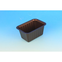 Barquette scellable rectangulaire noir 13,7x9,6x4,1 cm 50 cl Alphaform (100 pièces)